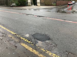 A pothole on Norton Road in Stourbridge. Picture Martyn Smith/LDRS free for LDRS use
