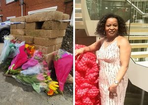 Flowers have been left near Sharon Gordon's home