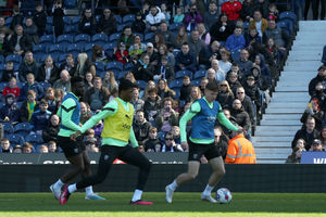 Fans watch during an open training session at The Hawthorns (Photo by Adam Fradgley/West Bromwich Albion FC via Getty Images).