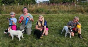 Best Child Handler in the dog show – 1, Evie Davies with Bella; 2, Moli Pugh with Luna; 3, Mason Davies with Roxy