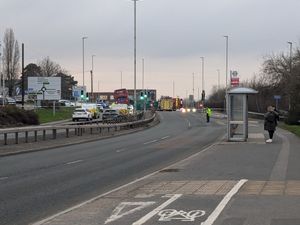 Supporting image for story: Major road closed after crash near Dudley Russells Hall Hospital involving person and vehicle