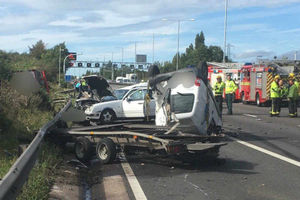 Picture of the crash from @WillenhallFire