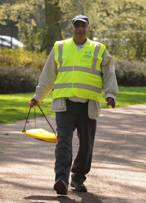 Nalin Patel, of Compton, in the park