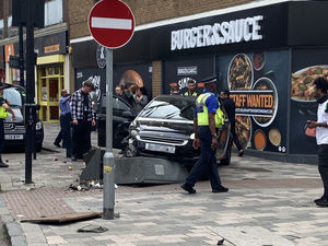 Supporting image for story: Man detained after car crashes on Wolverhampton city centre pavement following 'struggle'