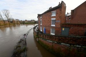 River levels, such as by Shrewsbury's English Bridge, are expected to peak on Friday