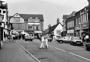 A busy scene in the High Street looking up towards the town centre in 1991


nostalgia pic. Market Drayton. This picture is from the Shropshire Star print archive. The caption pasted on the back reads: 'A busy scene in Market Drayton town centre', Date by the caption is 10.9.91, and also 11.10.91., so it must be from September 1991. The photographer was Richard Brock, The print has the Shropshire Star copyright stamp. Market Drayton street scene, general view. Library code: Market Drayton nostalgia 2014.. 