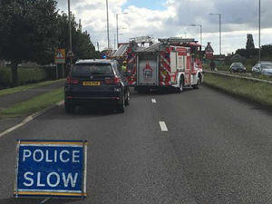 Supporting image for story: Woman airlifted to hospital after lorry and car crash blocks A41 in Shropshire