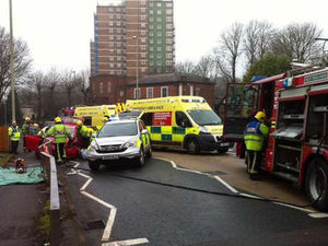Supporting image for story: Two injured in crash outside Dudley Leisure Centre