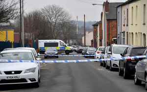 Police kept the road closed throughout Monday morning