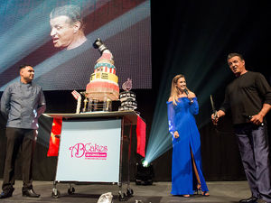 Supporting image for story: Wolverhampton baker creates knockout cake for Sly Stallone - PICTURES