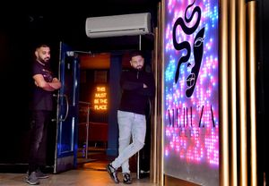 Aquib Janjua and Hazim Owens at Meduza nightclub