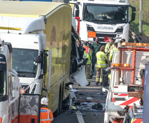 Debris was left scattered across the road. Photo: SnapperSK