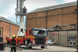 A total of 17 firefighters tackled the fire