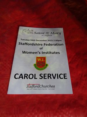 Staffordshire Federation of Women's Institute's Carol Service