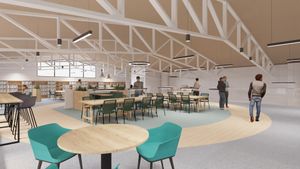 Artist’s impressions of how the new £1.9 million library at Telford College’s Wellington campus will look