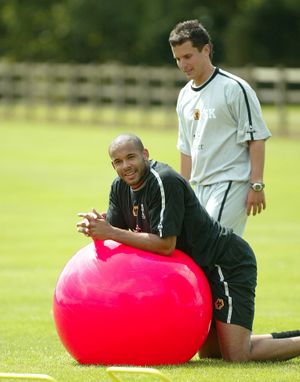 Matt Murray and assistant physiotherapist Steve Kemp