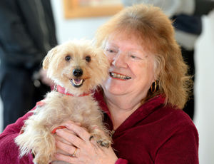 Margaret Cheslin with dog Ozzy