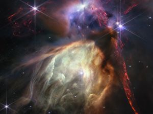 Supporting image for story: Nasa releases James Webb telescope image on one-year anniversary