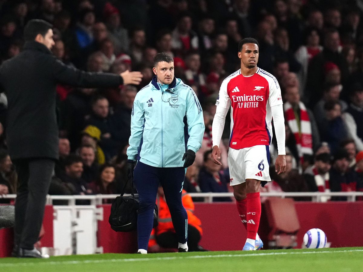 Gabriel ruled out for rest of Arsenal’s season as hamstring injury needs surgery