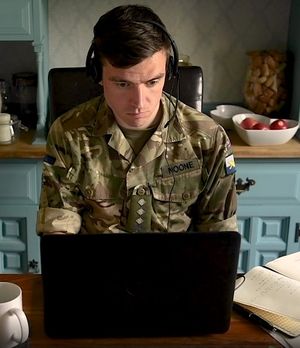 Captain Noone continues to maintain troop discipline from his quarters