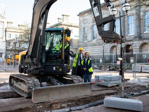 Supporting image for story: Renovation work continues on Stafford town centre market square