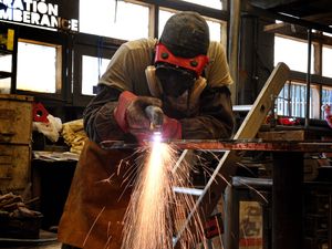 Supporting image for story: 'I've got the hottest job in the West Midlands - and it's only going to get hotter!' Metal artist Luke Perry talks about working in 30C heat during the summer season