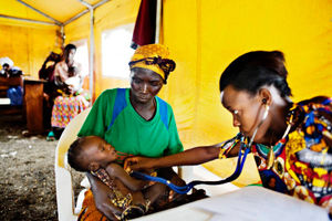 Save The Children volunteers at work in Africa