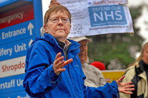 Chairman of Shropshire Defend Our NHS Gill George