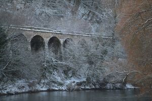 Snowy scenes in and around Ironbridge on Monday morning. Photo: Steve Leath