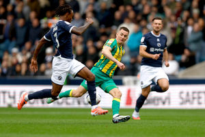 Jed Wallace and Albion took a hammering in Millwall. (Photo by Adam Fradgley/West Bromwich Albion FC via Getty Images)