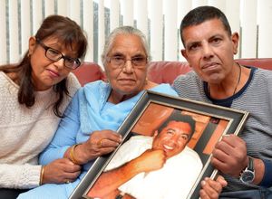 Mr Power's family: Mother Gurmit Kaur, sister Kalwinder Kaur and brother Amrik Singh Power