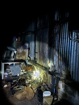 The aftermath of the blaze. Picture: Clun Fire Station