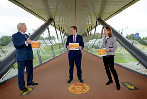 Robert Jenrick, Secretary of State for Housing, Communities and Local Government meets with Graham Wynn, chairman of Telford Town Deal Board, and Lucy Allan MP
