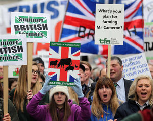 The march travelled through Whitehall