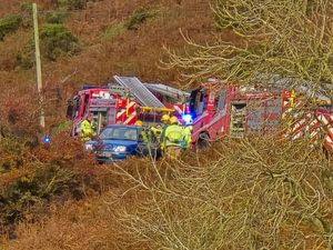 Emergency services at the scene - picture Steve Weaver