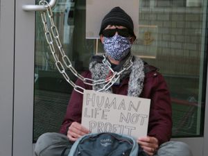 Supporting image for story: Protesters call for AstraZeneca to share Covid vaccine technology