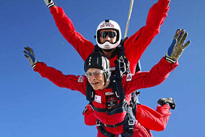 Supporting image for story: Taking the plunge - Jean is skydiving at 89