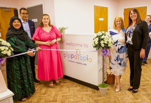 L-R: Councillor Syeda Khatun, Shokat Lal, Rachel Butler, Lynne Avery, Helen Peach at the launch of Pippatopia