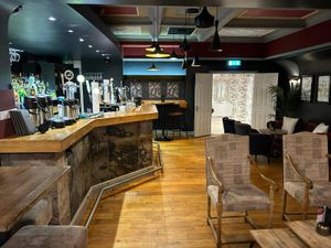 A bar area inside Townhouse in Oswestry that has appeared on the market. Picture: Halls. 