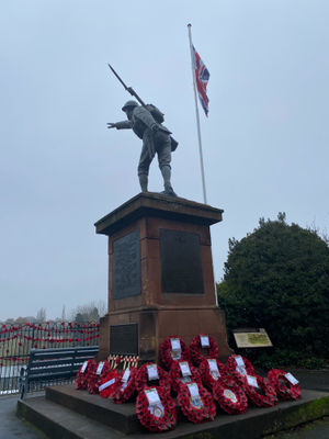 A private ceremony was held at Bridgnorth's war memorial in the Castle Grounds