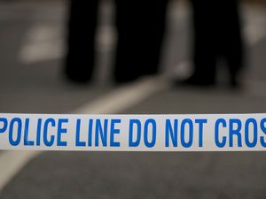 Police tape at a crime scene