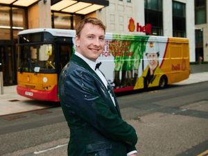 Supporting image for story: Comedian Joe Lycett stages stunt outside Shell HQ in London