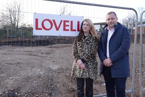 Coun Nicky Brennan, Cabinet Member for Housing and Homelessness, with Simon Wingate, Regional Partnerships Director at Lovell, on the site of one of the developments in Druids Heath. From council press release.