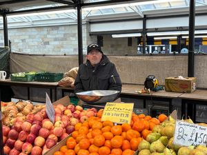 Fruit and veg trader Graham Southall at Dudley Market. PIC: Gurdip Thandi LDR