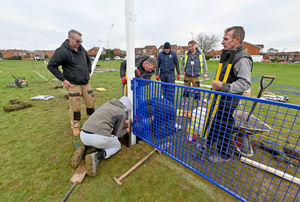 The working party at Coppice Farm Park and Fields, in Willenhall