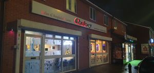 The restaurant is colourful and not hard to miss