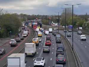 Traffic on the A40 near Perivale Junction, London