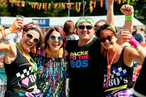 Leanne Hopwood, Jools Fox, Darren Hopwood and Sandra Trevor at Let's Rock Shrewsbury 2018