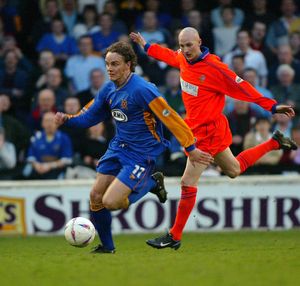 Shrewsbury Town v Macclesfield 15th April 2003
Sam Aiston in full flight