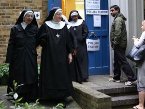 Supporting image for story: Nuns at polling stations are even purer than #dogsatpollingstations